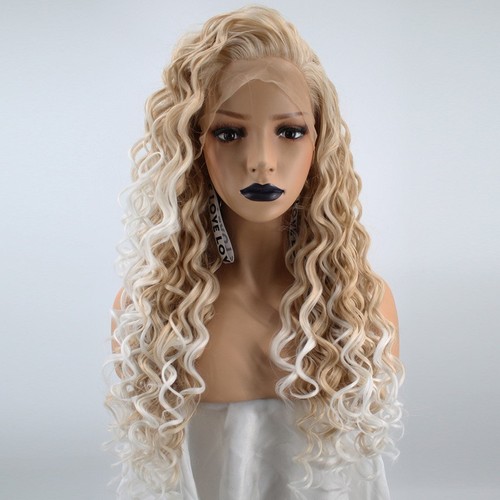 Women long curly blonde - curly,