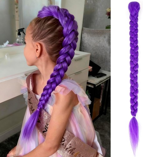 Purple braid hair - purple,