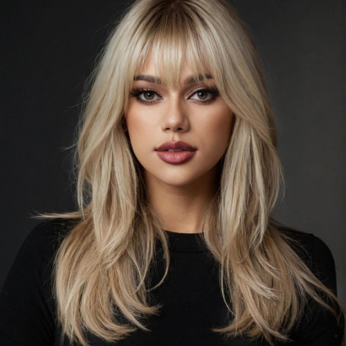 Ombre blonde wig - blonde,