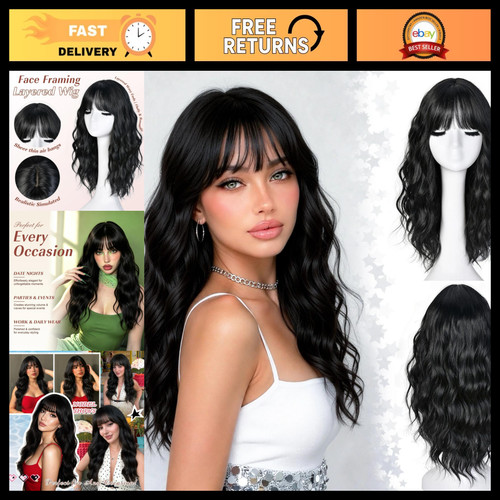 Long curly black - black, wig