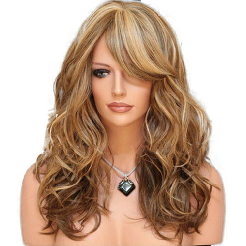 Women long blonde curly - women,