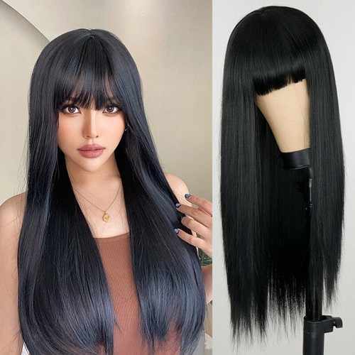 Womens long straight wig full - wig,