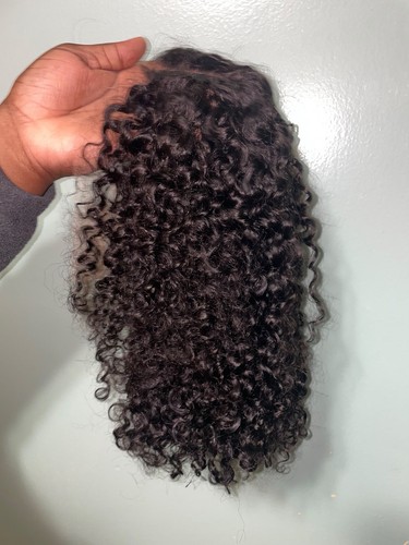 Black curly human hair 13x4 - hair,