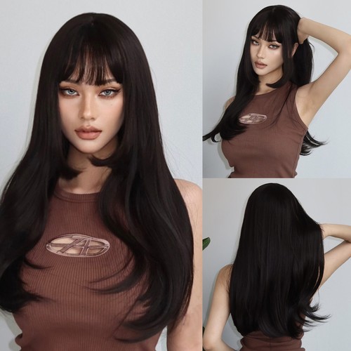 Black cosplay wig with - black,