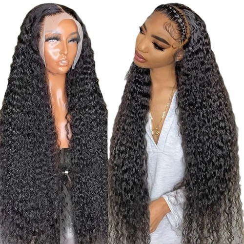 Women black curly synthetic - women's,