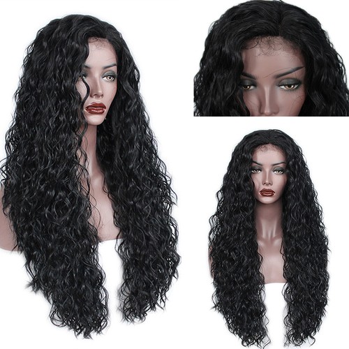 Black long loose curly - loose,
