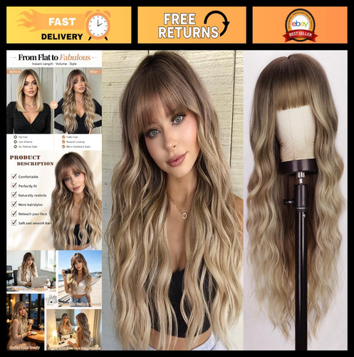 Blonde wig with - wig,