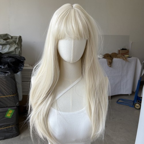 Synthetic hair platinum blonde - synthetic,