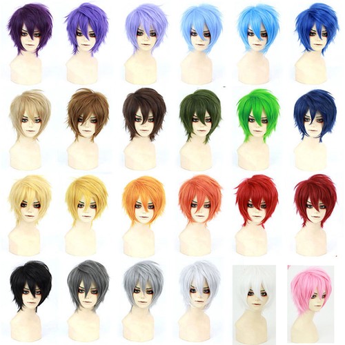 Men male short full wigs - men,