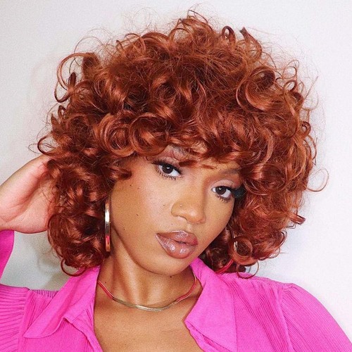 Chic inch auburn curly wig - chic,
