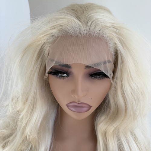 Lace front wigs platinum - front,