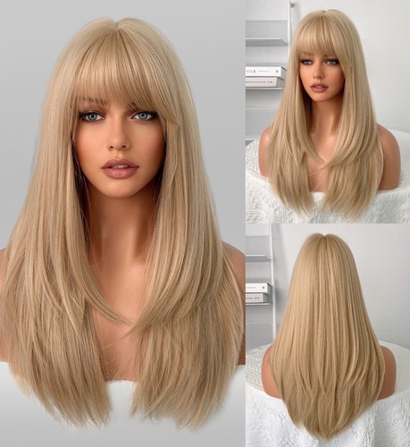 Ash blonde heat resistant hair - blonde,