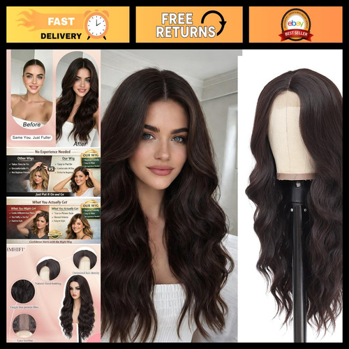 Long brown wavy curly - wavy,