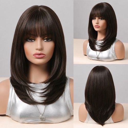 Dress wigs with bangs - up,