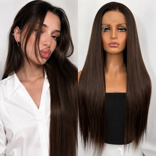 Long straight brown lace - long, t