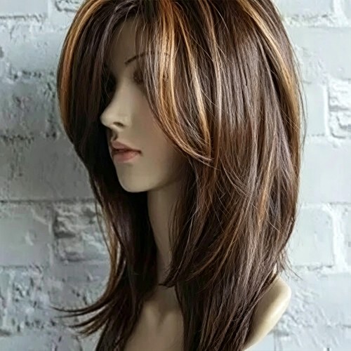 Long brown straight - straight, wig