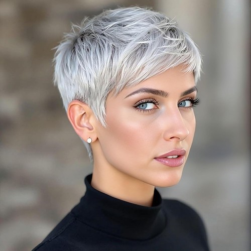 Platinum pixie cut synthetic - platinum,