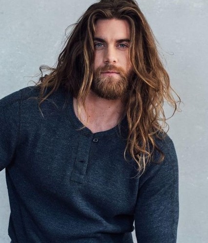 Mens long hair wigs brown - mens,